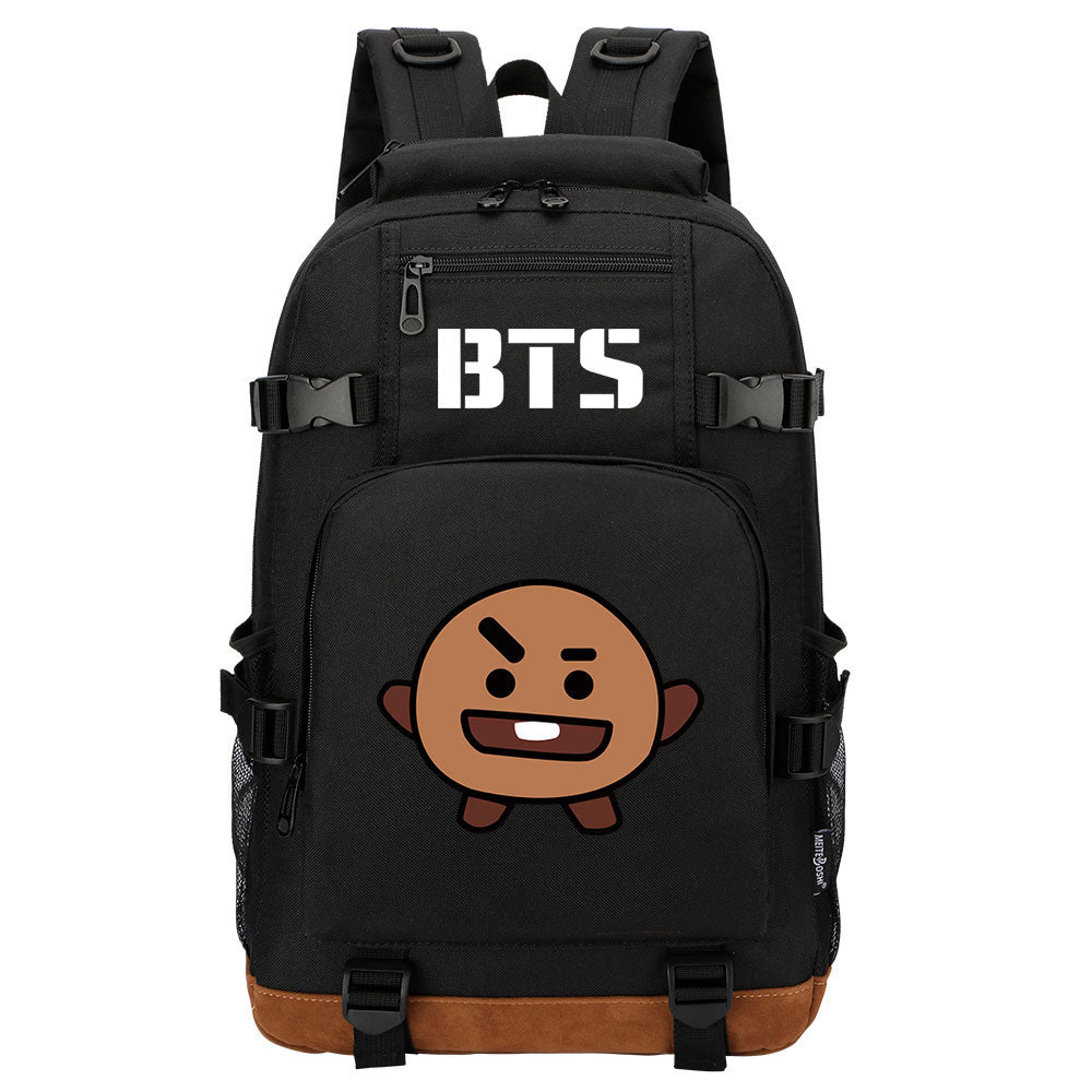 Kpop BTS Shooky Suga Waterproof Backpack School Notebook Travel Bag