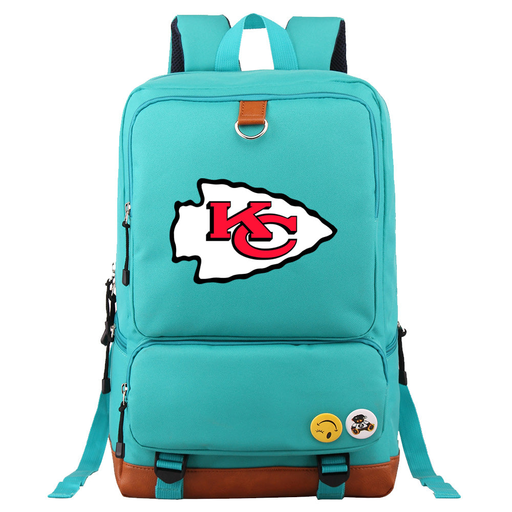 Kansas City Chiefs Football Team Rugby Proof Backpack NoteBook Laptop School Bag