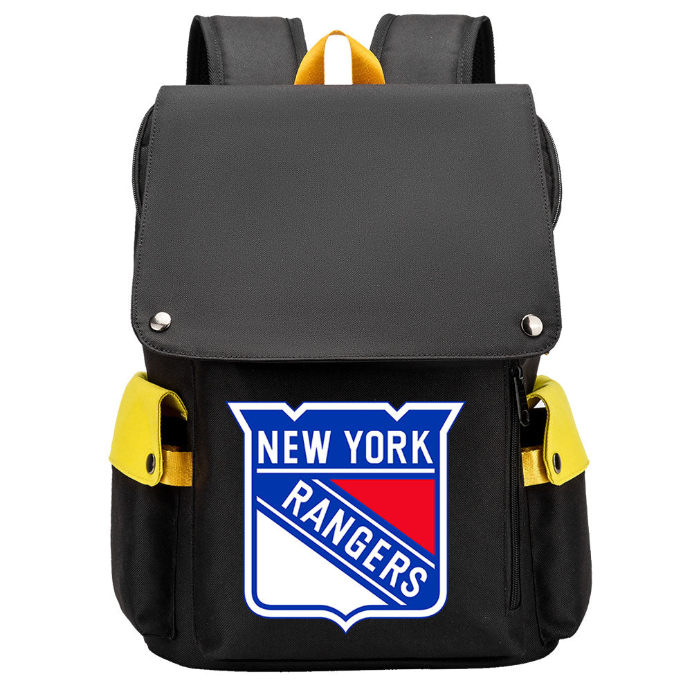 New York Rangers Hockey Team School Backpack Oxford Laptop Bag