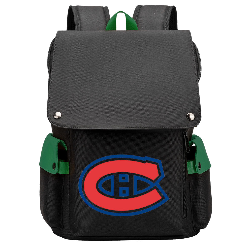 Montreal Canadiens Hockey Team School Backpack Oxford Laptop Bag