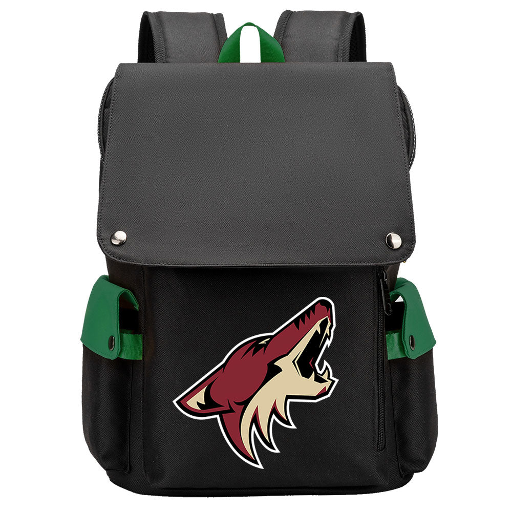 Arizona Coyotes Hockey Team Laptop Backpack Oxford School Bag