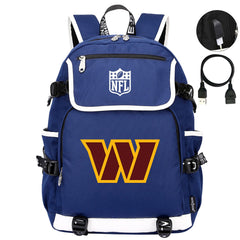 Washington Commanders Football Rugby Backpack School Notebook Travel Bags