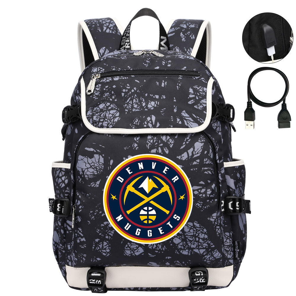 Denver Nuggets Backpack School Notebook Travel Bags