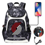 Portland Trail Blazers Backpack School Notebook Travel Bags With USB