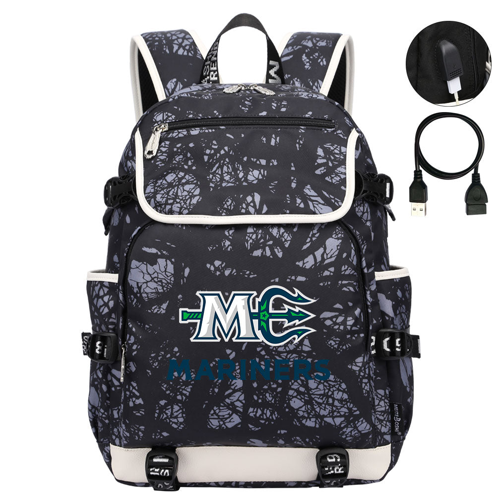 Maine Mariners Hockey League Backpack School Notebook Travel Bag