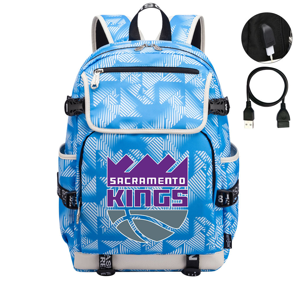 Sacramento Kings Backpack School Notebook Travel Bags