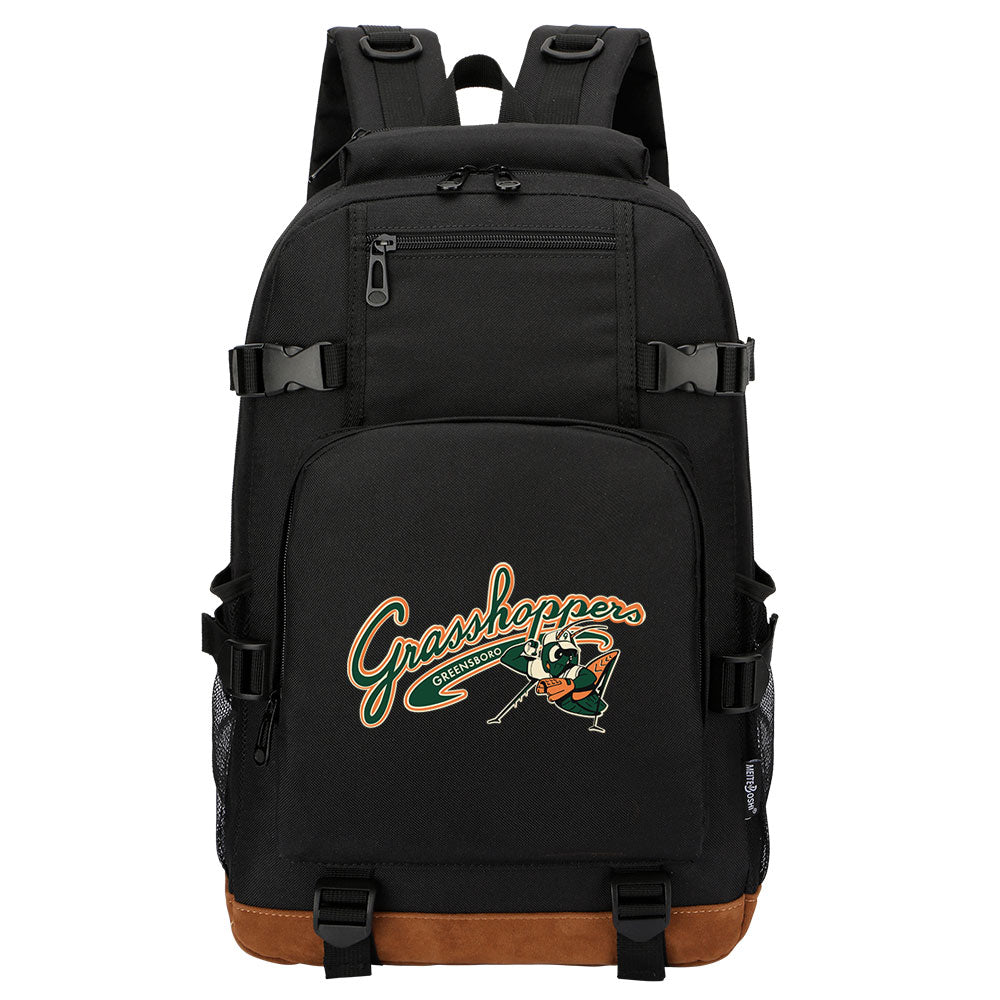 Greensboro Grasshoppers Waterproof Backpack School Notebook Travel Bag
