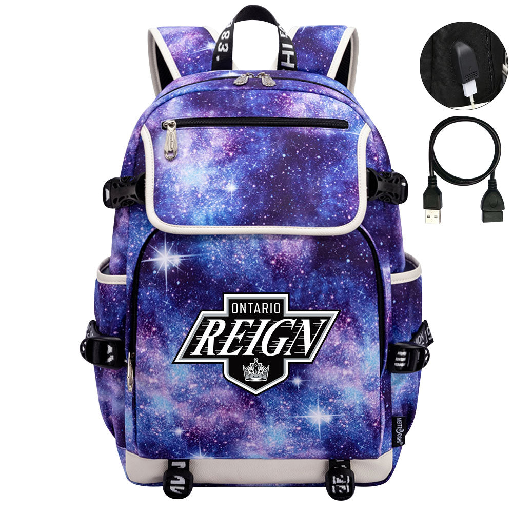 Ontario Reign Hockey League Backpack School Notebook Travel Bag