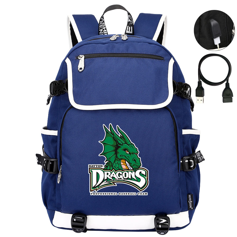 Dayton Dragons Backpack School Notebook Travel Bags