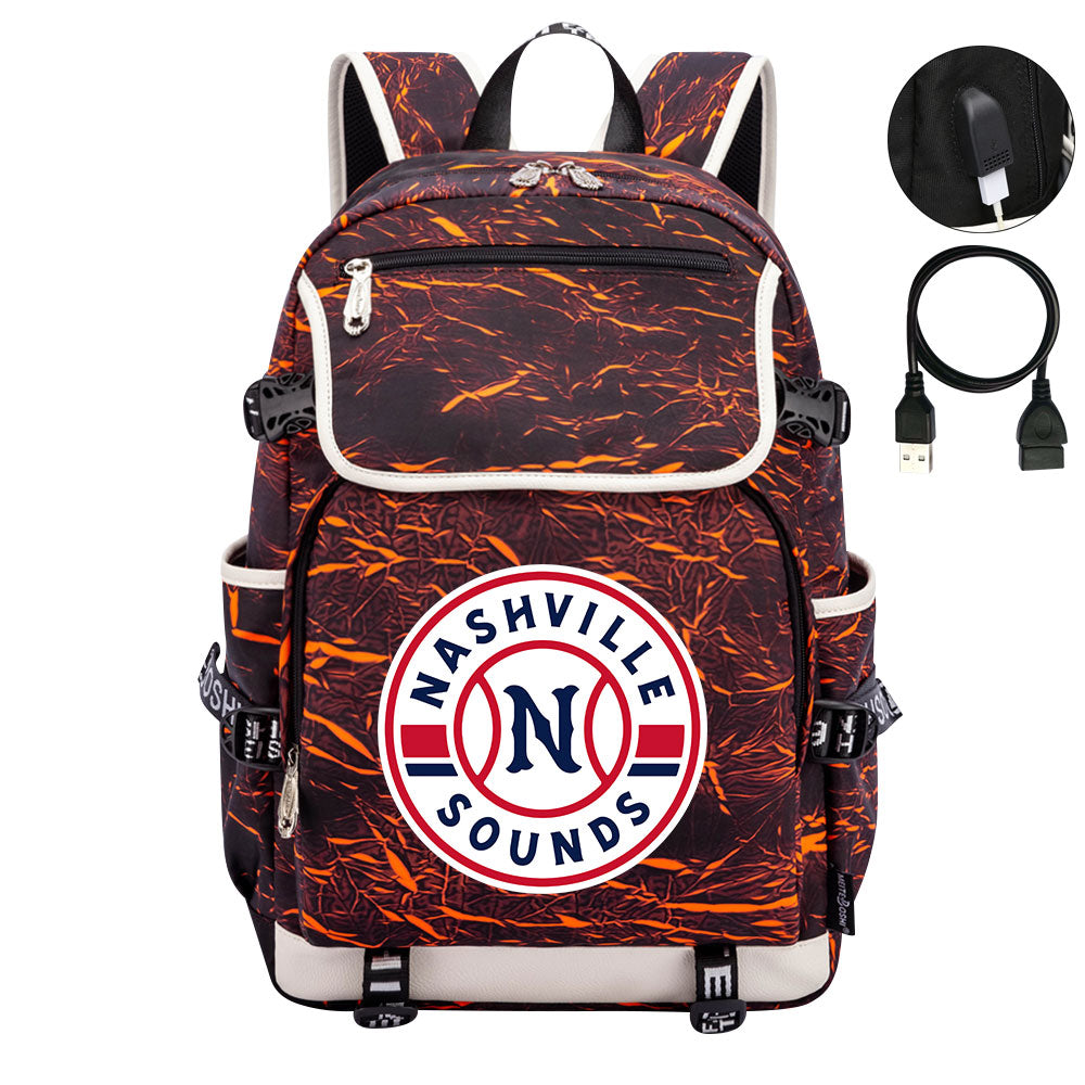Nashville Sounds Backpack School Notebook Travel Bags