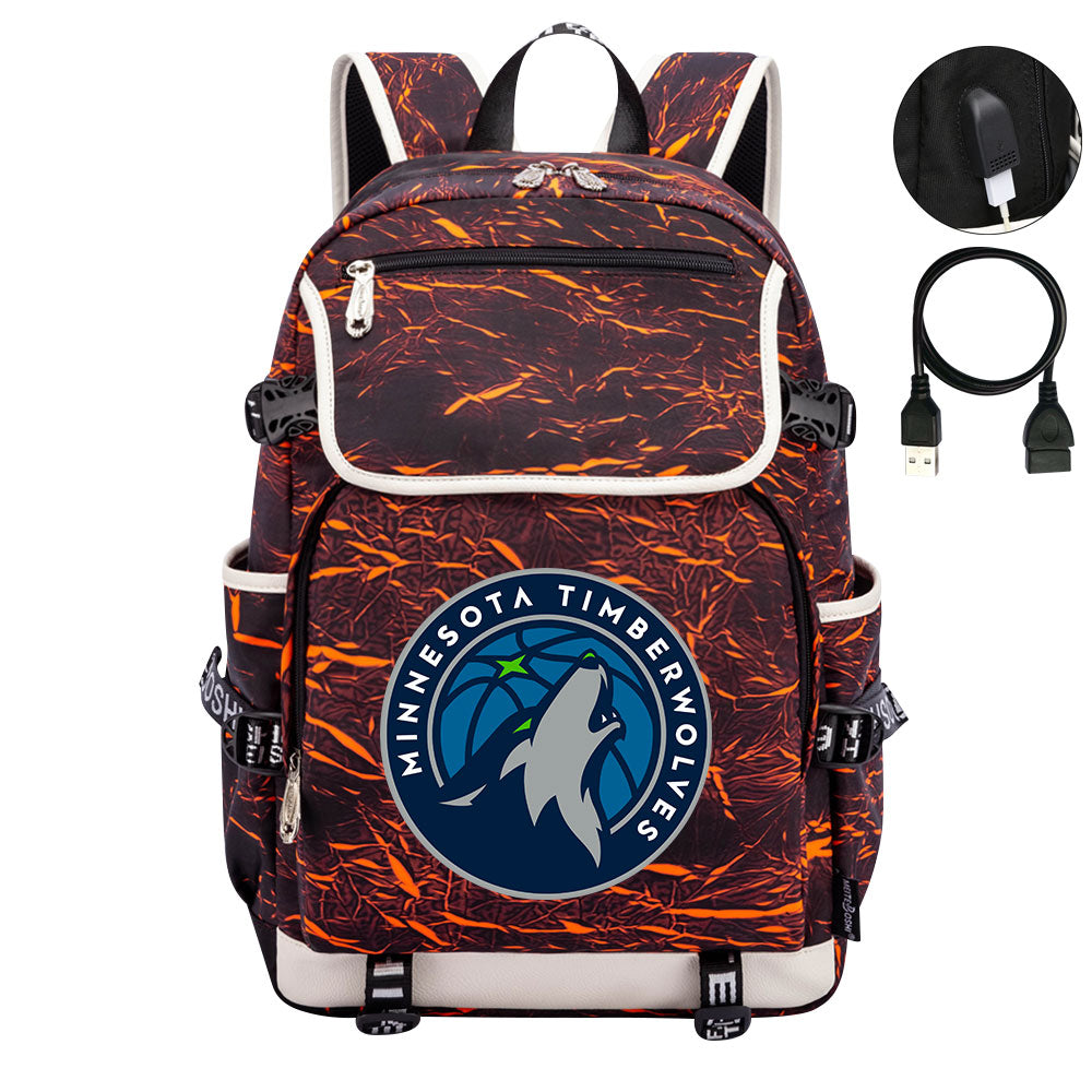 Minnesota Timberwolves Backpack School Notebook Travel Bags
