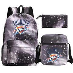 Oklahoma City Thunder Basketball School Backpack Shoulder Bag Pencil Bags 3pcs Set