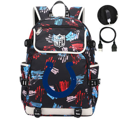Indianapolis Colts Hockey League Backpack School Notebook Travel Bag