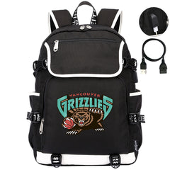 Vancouver Grizzlies Backpack School Notebook Travel Bags