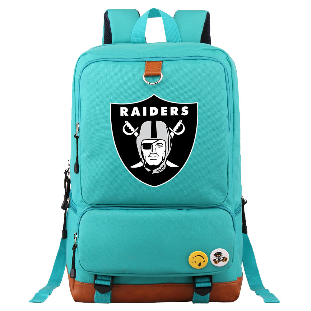 Oakland Raiders Football Team Rugby Proof Backpack NoteBook Laptop School Bag