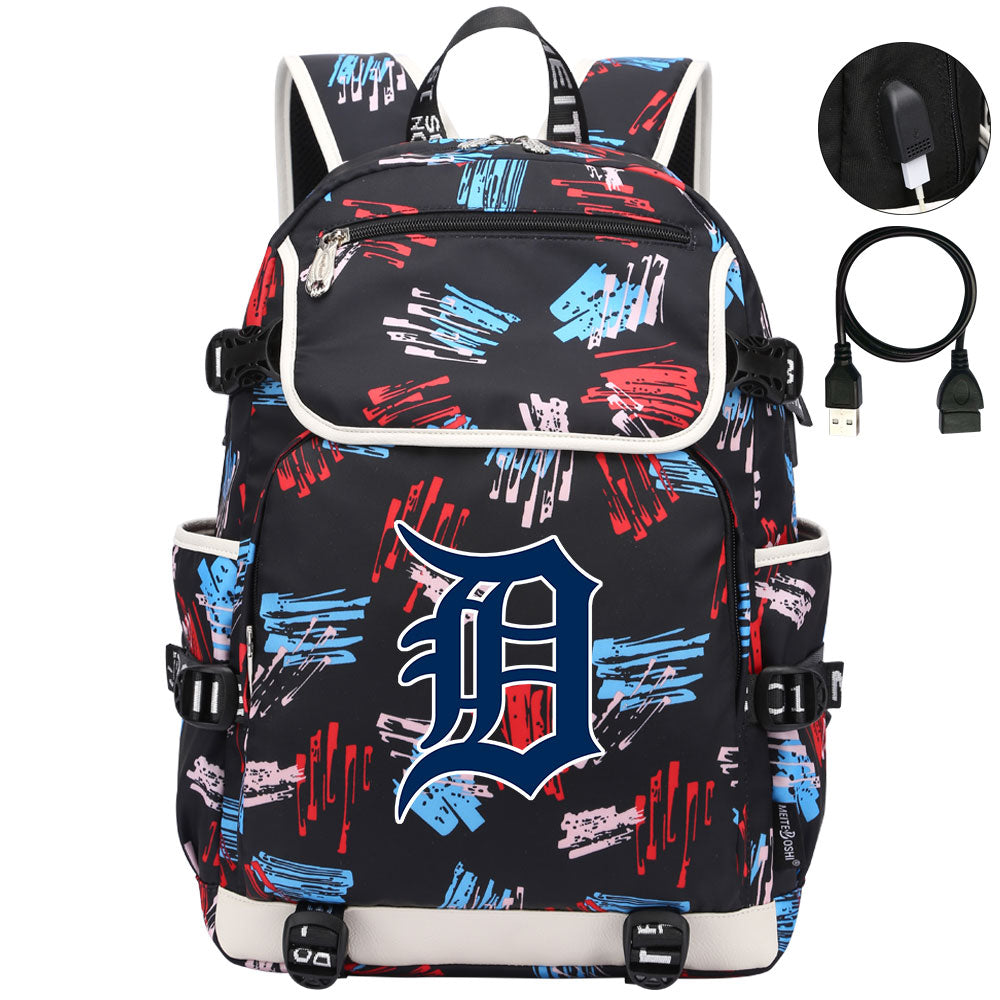 Detroit Tigers Backpack School Notebook Travel Bags