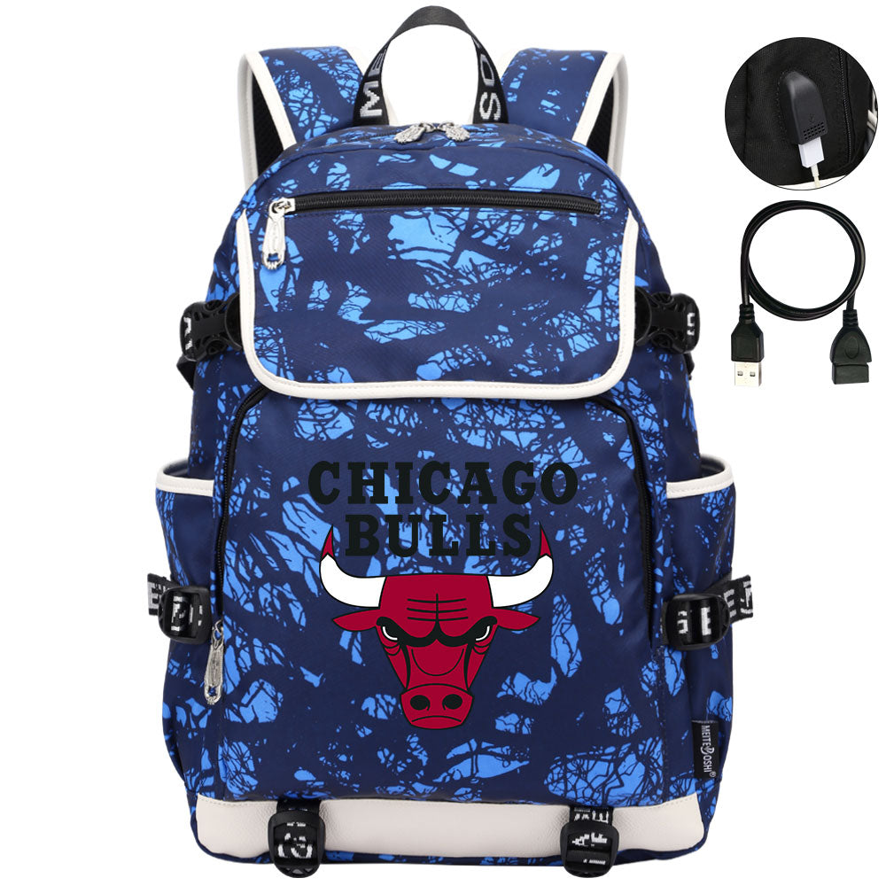 Chicago Bulls Backpack School Notebook Travel Bags