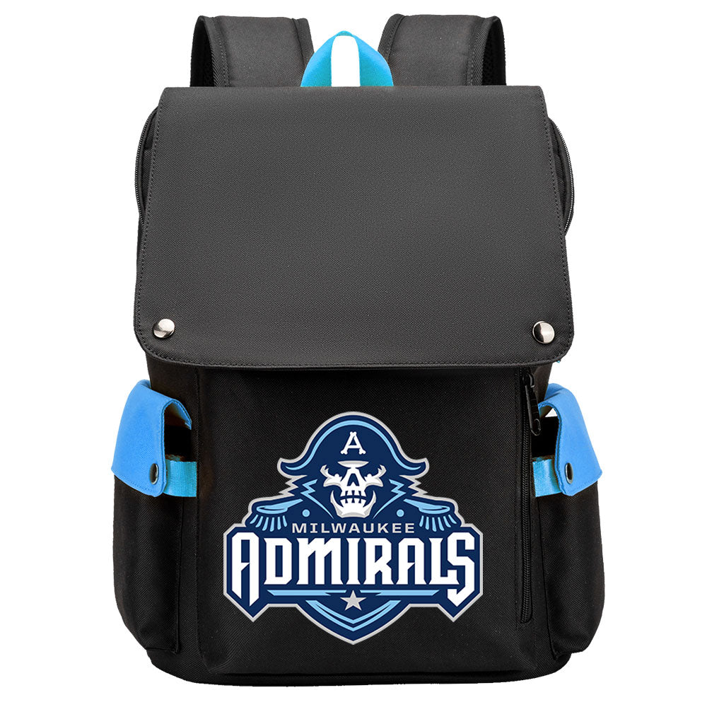 Milwaukee Admirals AHL School Backpack Oxford Laptop Bag