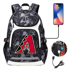 Arizona Diamondbacks Backpack School Notebook Travel Bags With USB