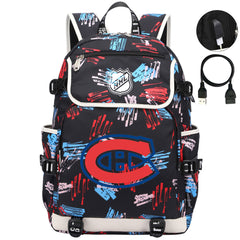 Montreal Canadiens Hockey League Backpack School Notebook Travel Bag