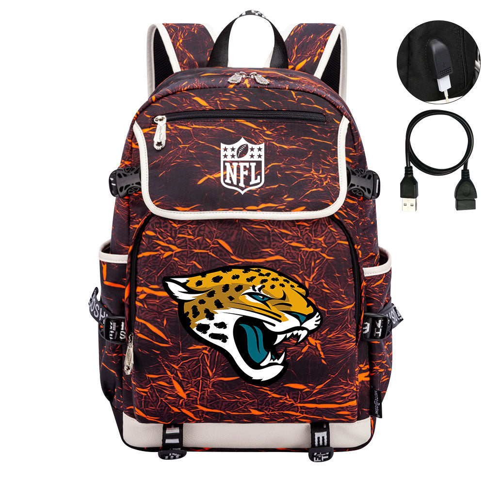 Jacksonville Jaguars Hockey League Backpack School Notebook Travel Bag