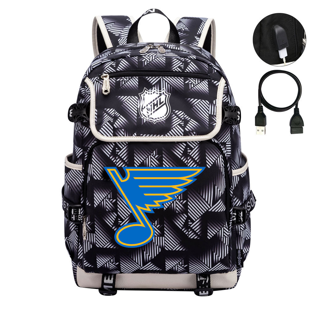 St Louis Blues Hockey Team Backpack School Notebook Travel Bags