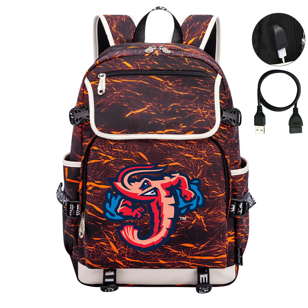 Jacksonville Jumbo Shrimp Backpack School Notebook Travel Bags