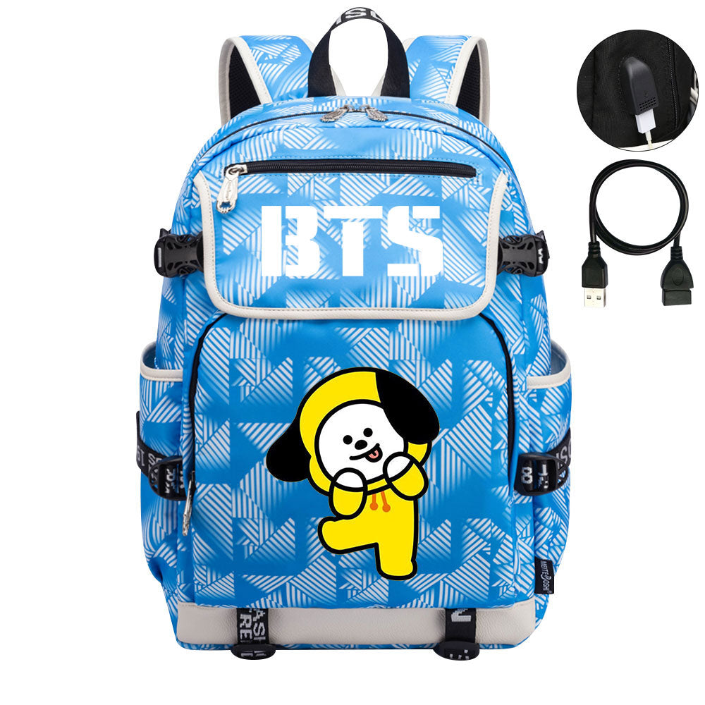 BTS Chimmy Backpack School Notebook Travel Bags