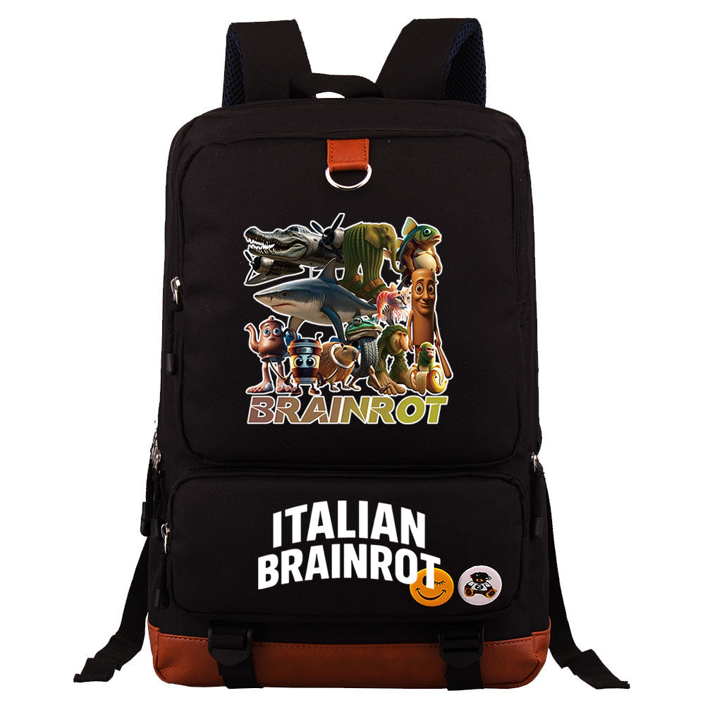 Italian Brainrot Proof Backpack NoteBook Laptop School Bag