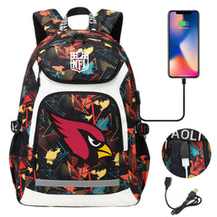 Arizona Cardinals Football Rugby Backpack School Notebook Travel Bags With USB