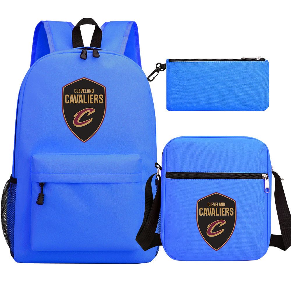 Cleveland Cavaliers Basketball School Backpack Shoulder Bag Pencil Bags 3pcs Set