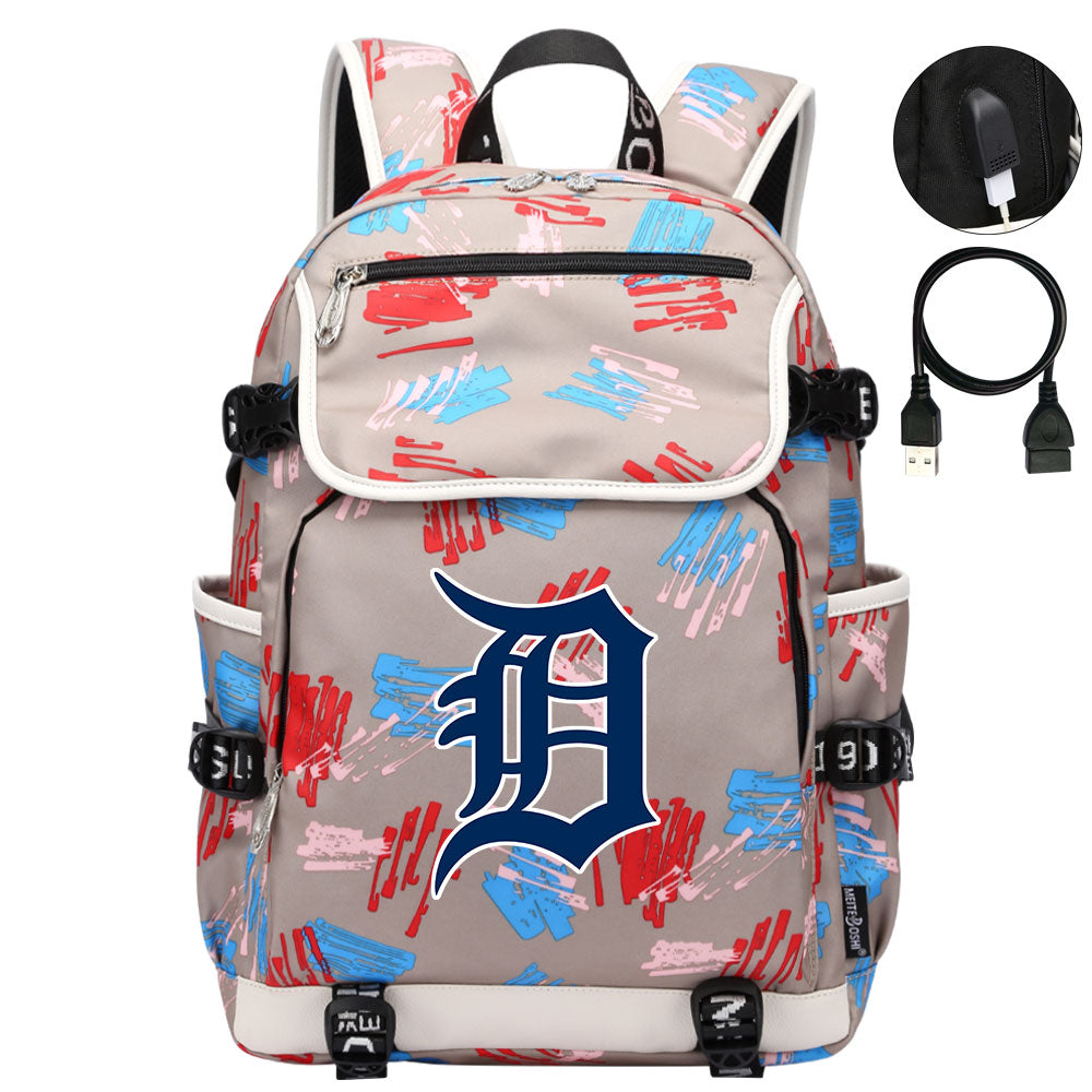 Detroit Tigers Backpack School Notebook Travel Bags