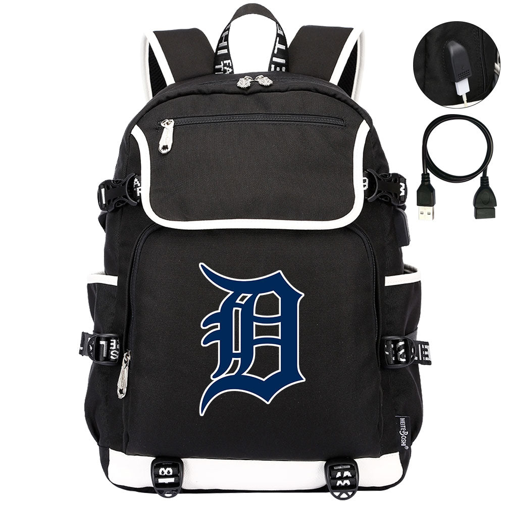Detroit Tigers Backpack School Notebook Travel Bags