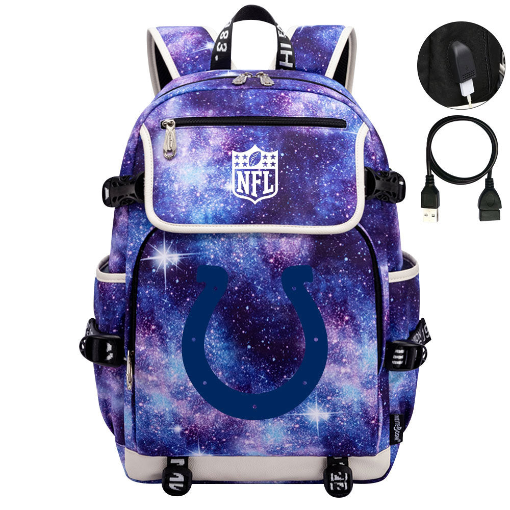 Indianapolis Colts Hockey League Backpack School Notebook Travel Bag