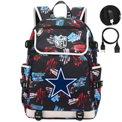 Dallas Cowboys Football Team Rugby Backpack School Notebook Travel Bag