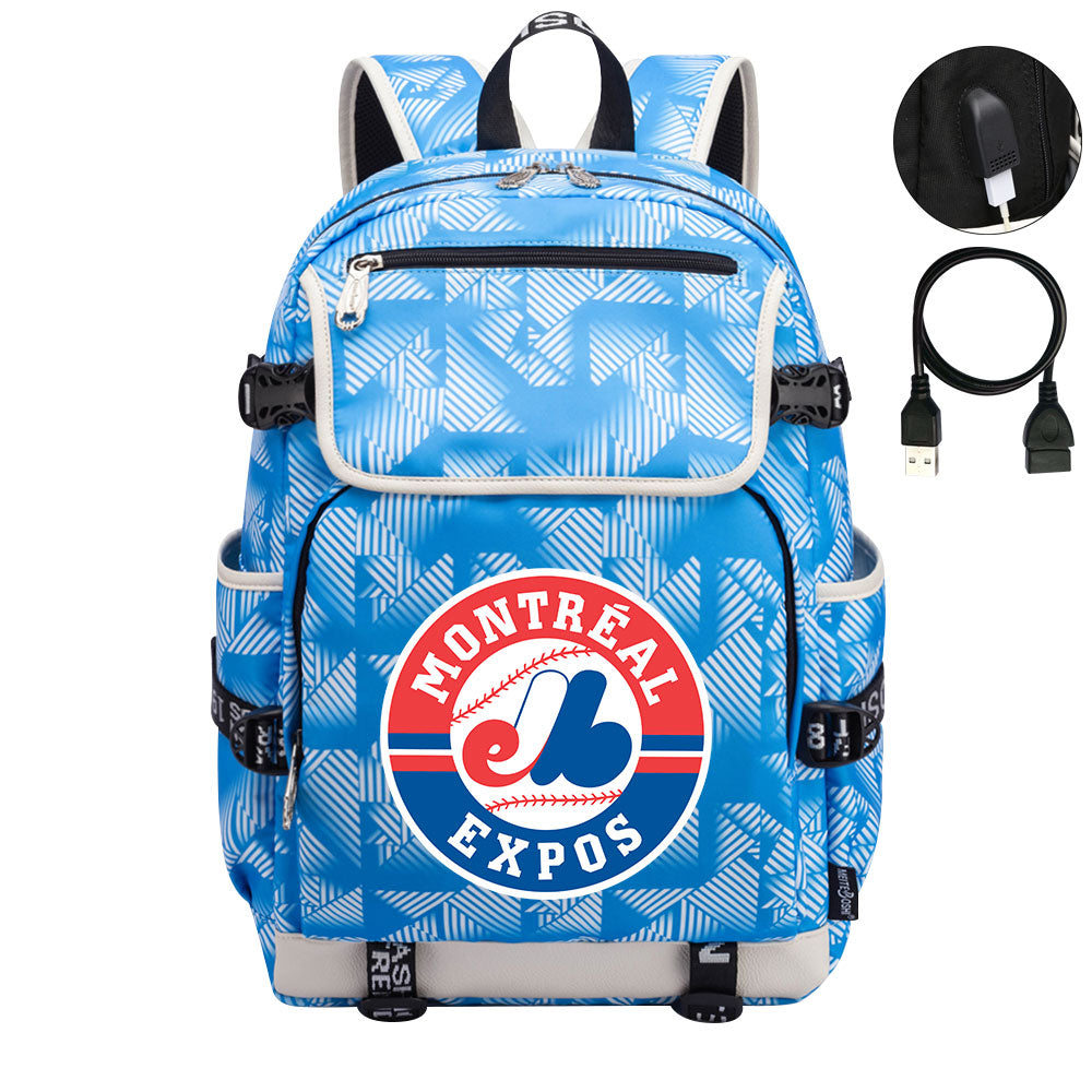 Montreal Expos Backpack School Notebook Travel Bags