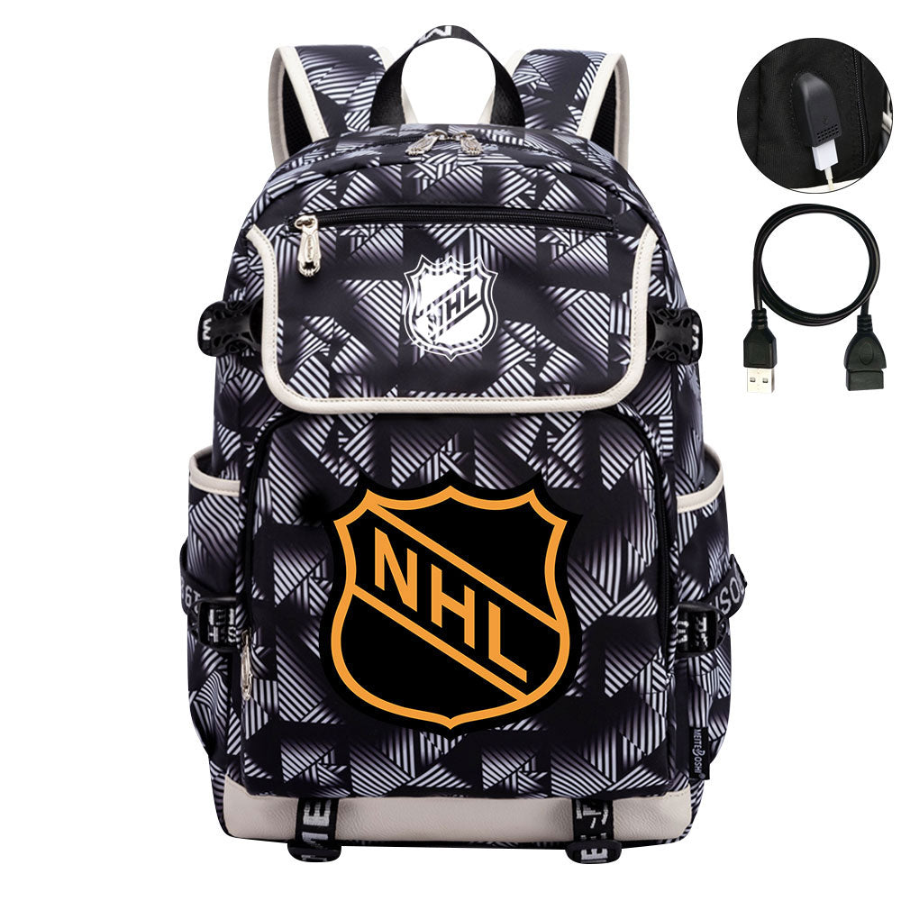 Hockey Team Backpack School Notebook Travel Bags