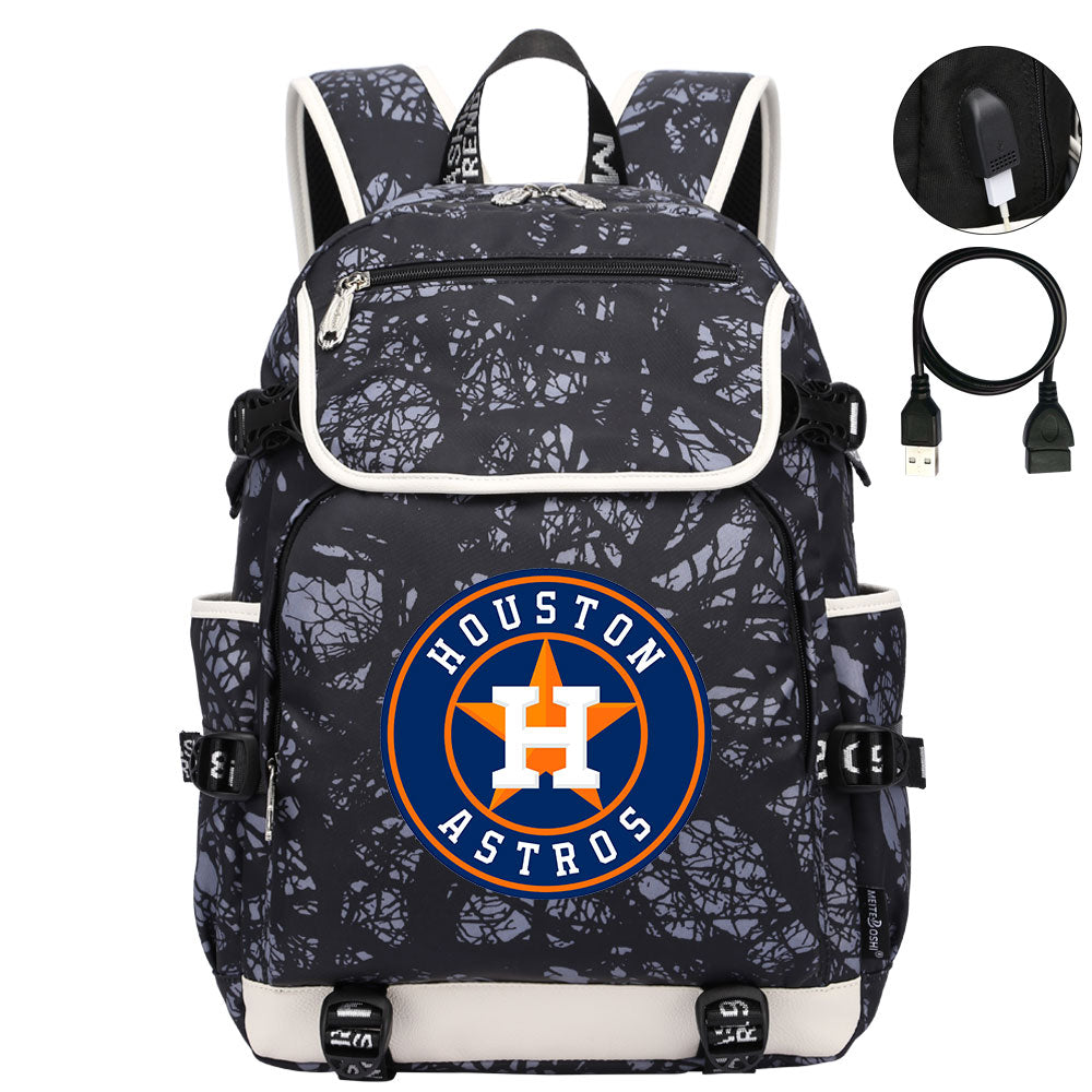 Houston Astros Backpack School Notebook Travel Bags