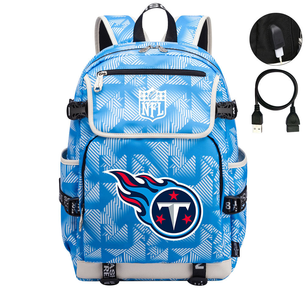 Tennessee Titans Football Rugby Backpack School Notebook Travel Bags