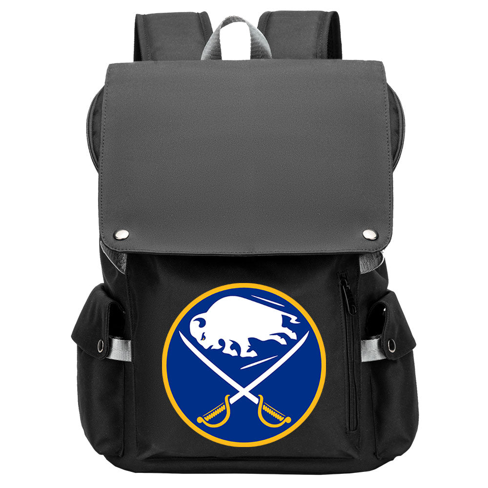 Buffalo Sabres Hockey Team School Backpack Oxford Laptop Bag