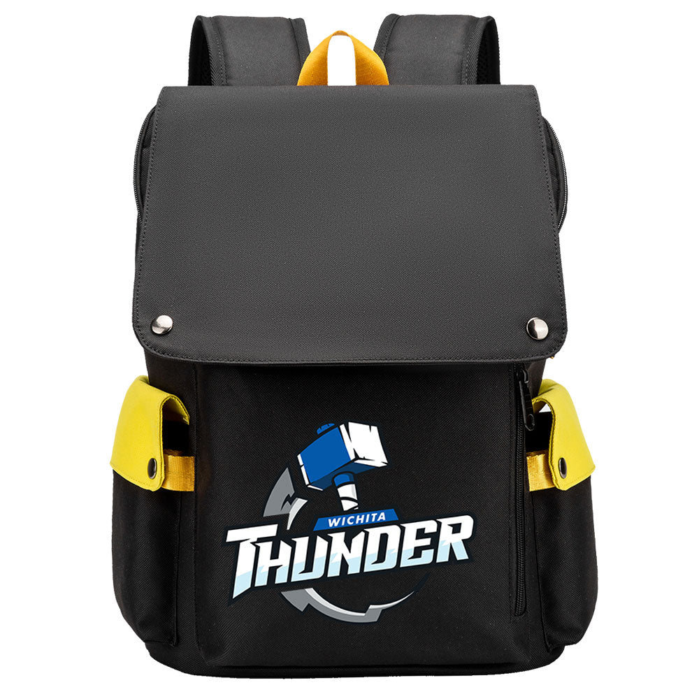 Wichita Thunder Hockey Team School Backpack Oxford Laptop Bag
