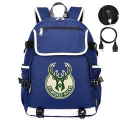 Milwaukee Bucks Backpack School Notebook Travel Bags