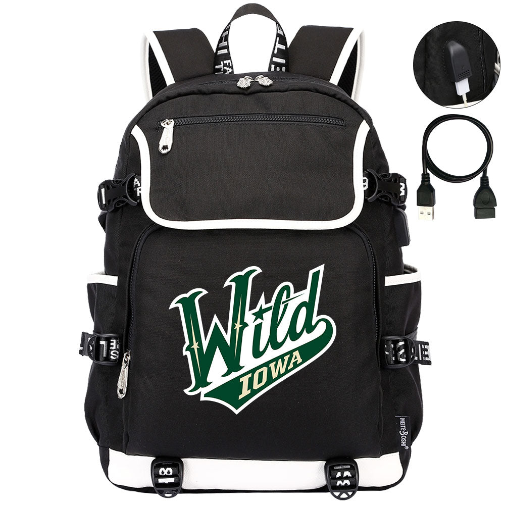 Iowa Wild Hockey League Backpack School Notebook Travel Bag