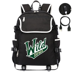 Iowa Wild Hockey League Backpack School Notebook Travel Bag