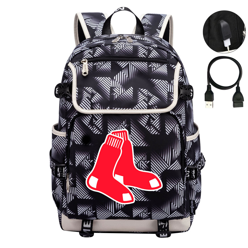 Boston Red Sox Backpack School Notebook Travel Bags