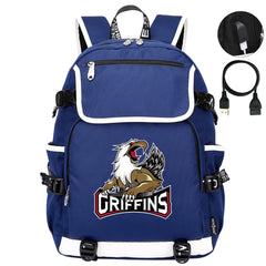 Grand Rapids Griffins Hockey League Backpack School Notebook Travel Bag