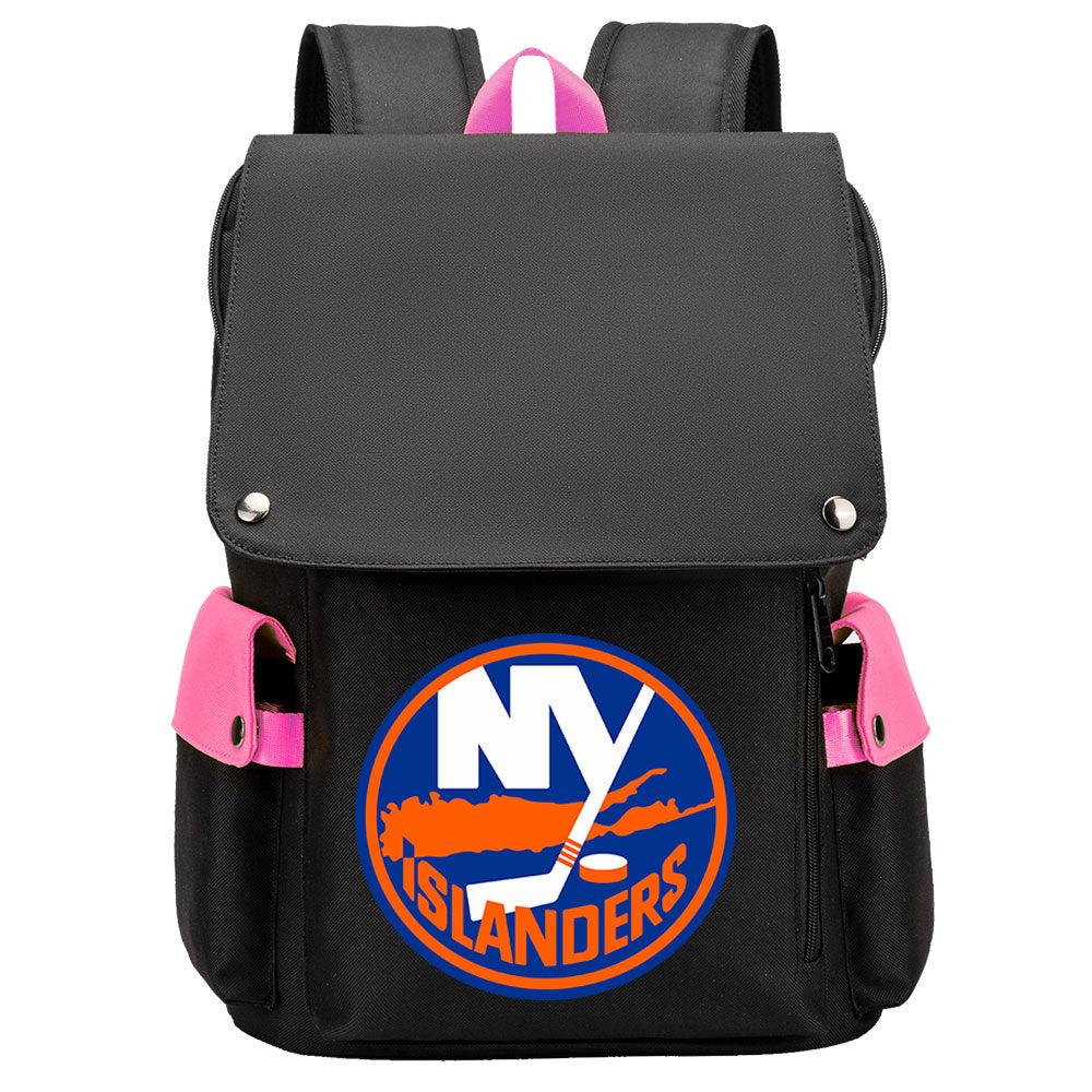 New York Islanders Hockey Team School Backpack Oxford Laptop Bag