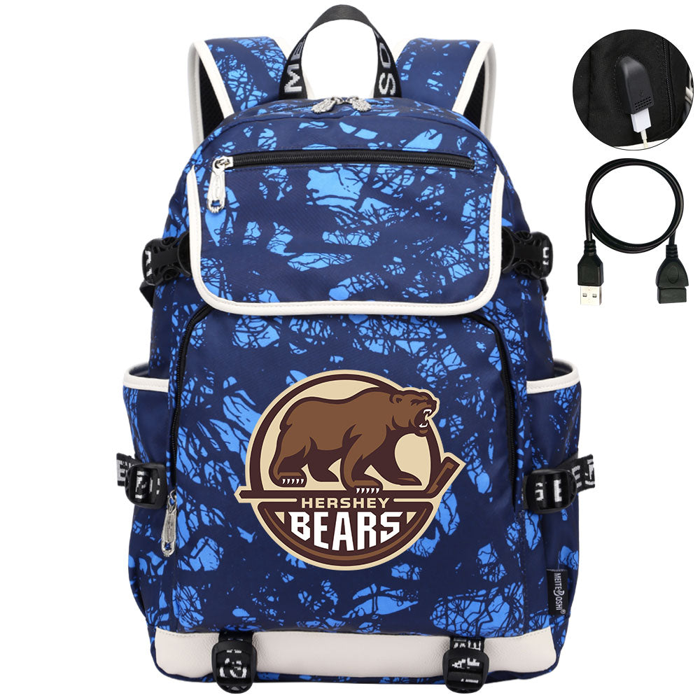 Hershy Bears Hockey League Backpack School Notebook Travel Bag
