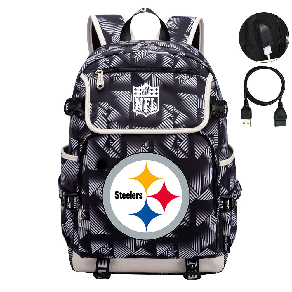 Pittsburgh Steelers Football Rugby Backpack School Notebook Travel Bags
