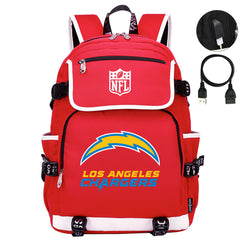 Los Angeles Chargers Football Rugby Backpack School Notebook Travel Bags